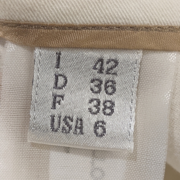 Gunex Off White Side Zip Closure Slim Leg Ankle Dress Pants Polyester SZ 6 - Picture 3 of 12